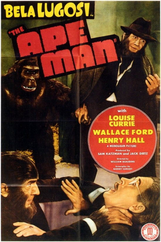The Ape Man Movie Poster Print featuring classic film artwork.