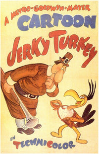 Jerky Turkey Movie Poster Print showcasing vibrant colors and whimsical design.