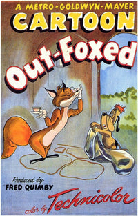 Out-Foxed Movie Poster Print showcasing animated nostalgia