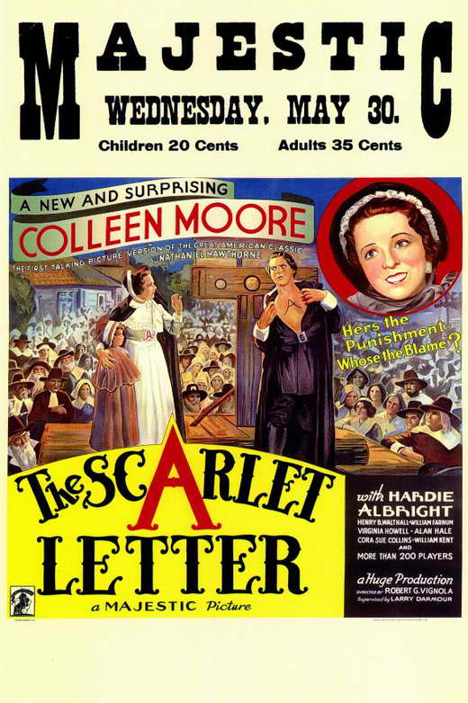 The Scarlet Letter Movie Poster Print showcasing classic film artwork.