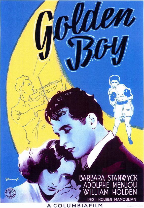 Golden Boy Movie Poster Print showcasing classic film art.