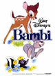Bambi Movie Poster Print showcasing the classic Disney character in a whimsical forest setting.