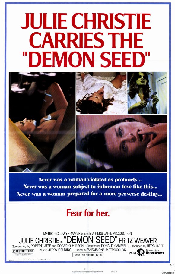 Demon Seed Movie Poster Print featuring classic sci-fi horror art.