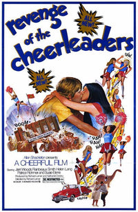 Revenge of the Cheerleaders Movie Poster Print showcasing retro cheerleading theme.