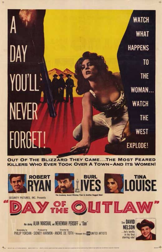 Day of the Outlaw Movie Poster Print showcasing classic film imagery.