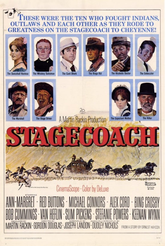 Stagecoach Movie Poster Print showcasing wild west adventure.