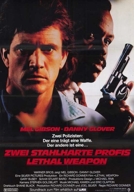 Lethal Weapon Movie Poster Print featuring iconic action film art.