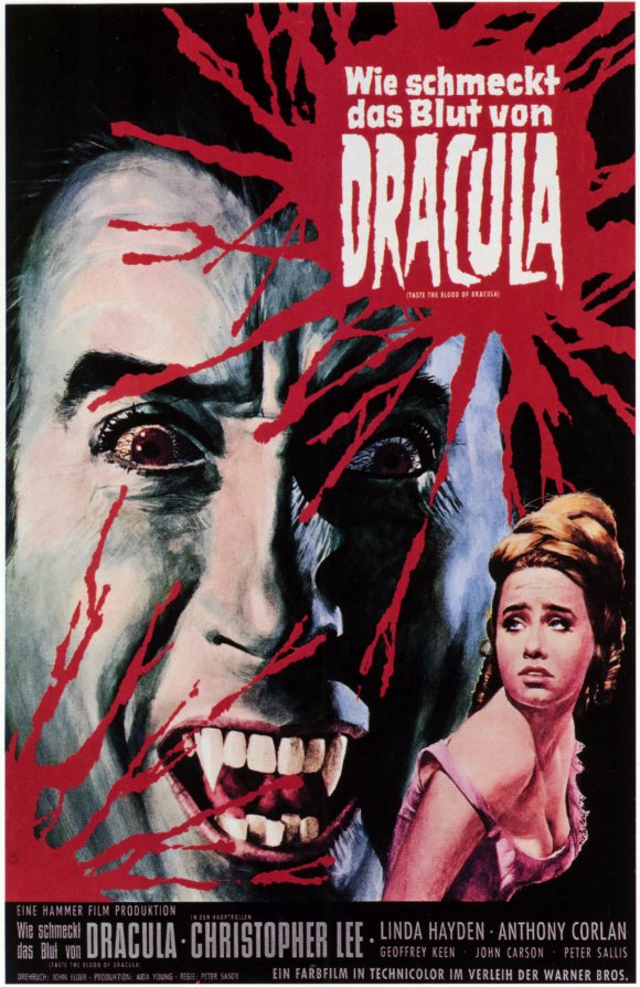 Taste the Blood of Dracula movie poster print showcasing classic horror film art.