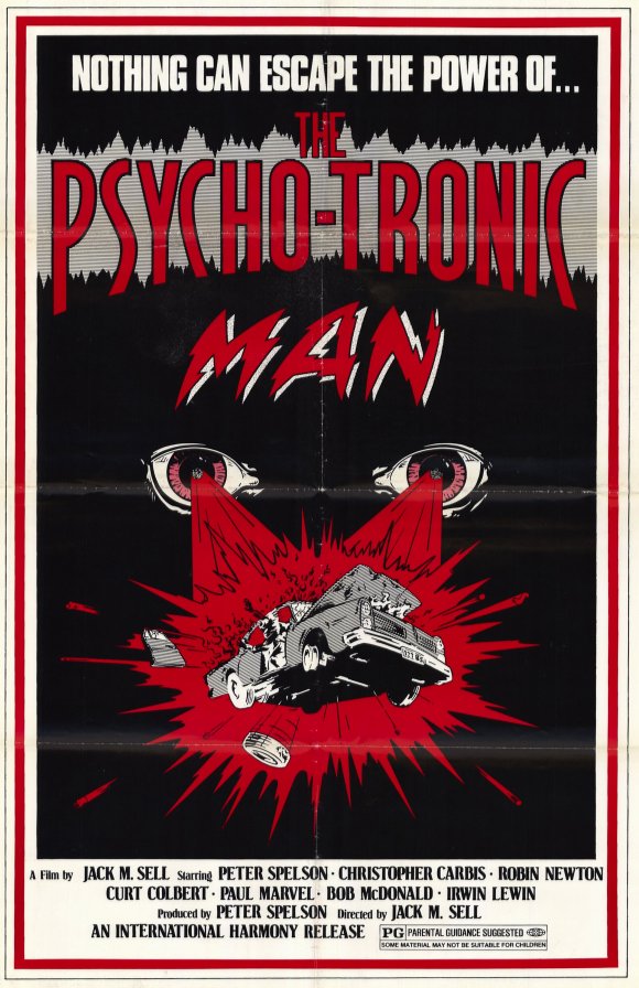 The Psycho-Tronic Man Movie Poster Print showcasing vibrant colors and iconic imagery.