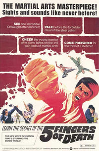Five Fingers of Death Movie Poster Print showcasing classic martial arts film art.