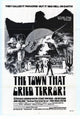 The Town That Cried Terror Movie Poster featuring suspenseful artwork.