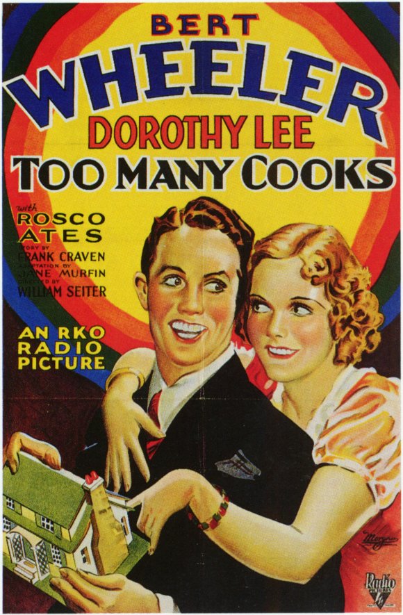 Too Many Cooks Movie Poster Print featuring vibrant colors and humorous design