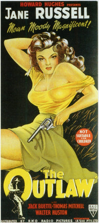 The Outlaw Movie Poster Print showcasing classic Western film art.