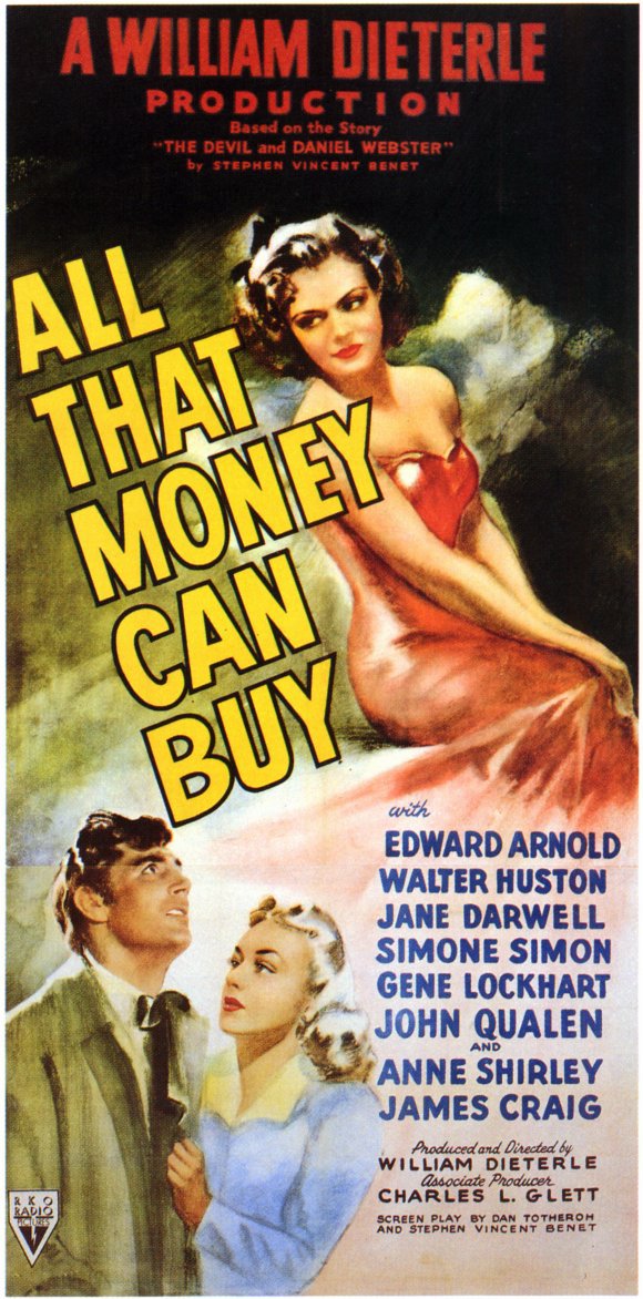 All That Money Can Buy Movie Poster Print showcasing classic film artwork.