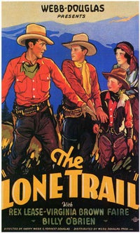 The Lone Trail Movie Poster Print showcasing adventure and nostalgia.