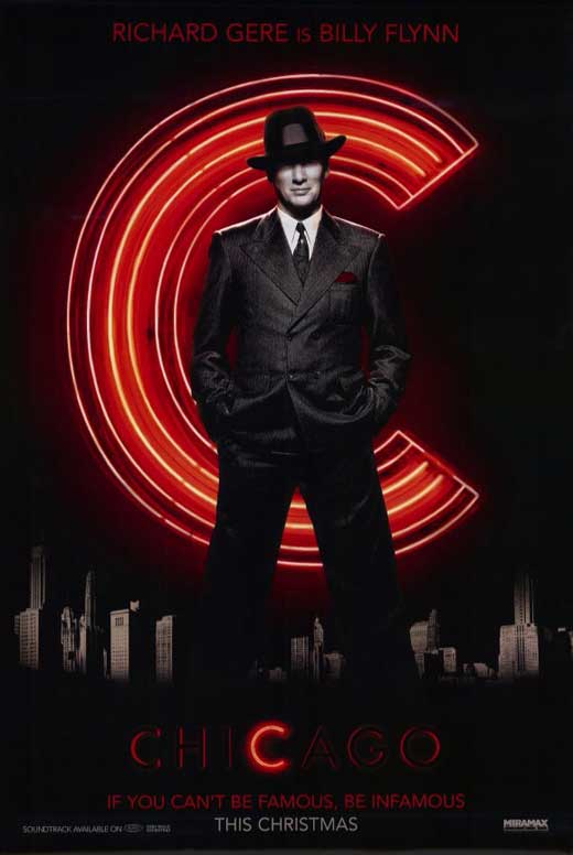 Chicago Movie Poster Print showcasing classic film artwork.