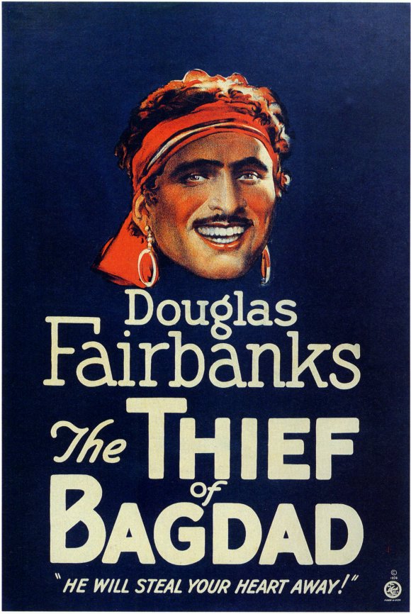 The Thief of Baghdad Movie Poster Print showcasing classic adventure film art.