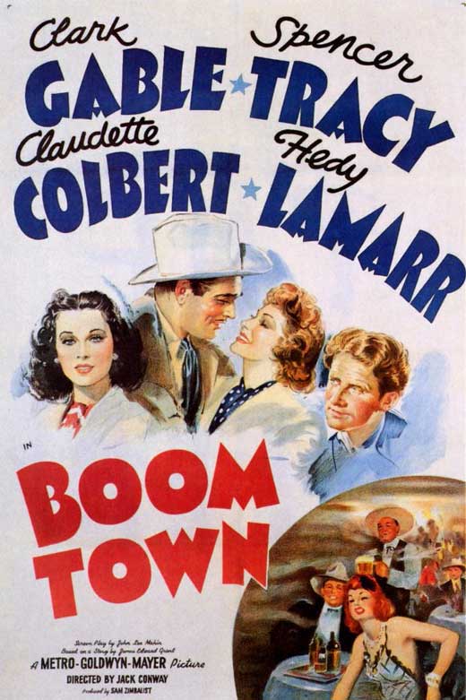 Boom Town Movie Poster Print showcasing classic cinema art.