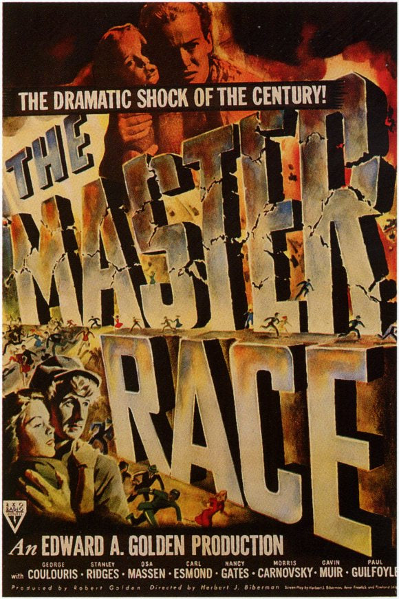 The Master Race Movie Poster Print featuring bold design and colors.
