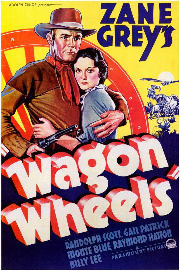 Wagon Wheels Movie Poster Print showcasing classic cinema artwork.
