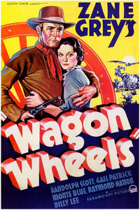 Wagon Wheels Movie Poster Print showcasing classic cinema artwork.