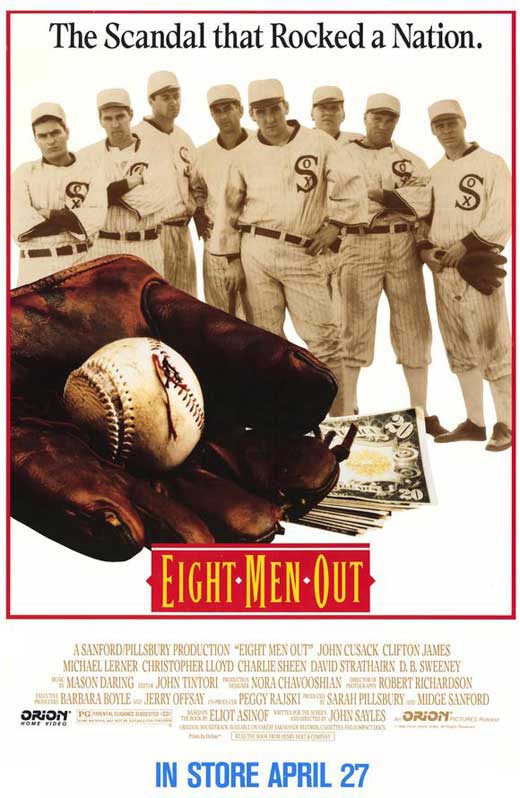 Eight Men Out Movie Poster Print showcasing historic baseball film