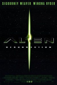 Alien Resurrection Movie Poster Print featuring iconic sci-fi design.