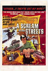 A Scream in the Streets Movie Poster Print showcasing vibrant colors and cinematic themes.
