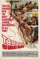 Tarzan and the Great River Movie Poster Print featuring vibrant colors and jungle themes.
