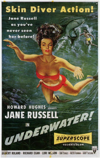 Underwater Movie Poster Print featuring captivating ocean imagery.