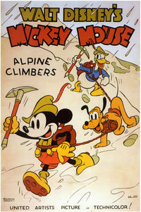 Alpine Climbers Movie Poster Print featuring adventurous mountain climbers.