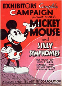 Mickey Mouse and Silly Symphonies Movie Poster Print, vibrant Disney art.