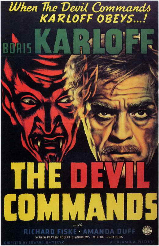 The Devil Commands Movie Poster Print showcasing classic horror film art