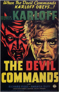 The Devil Commands Movie Poster Print showcasing classic horror film art