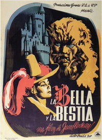 Beauty and the Beast Movie Poster Print featuring iconic characters Belle and the Beast.