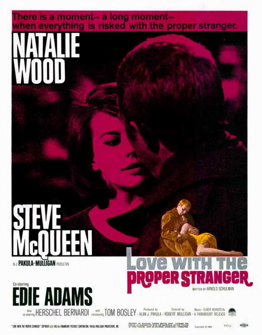 Love with the Proper Stranger Movie Poster Print, vibrant design, classic cinema art.