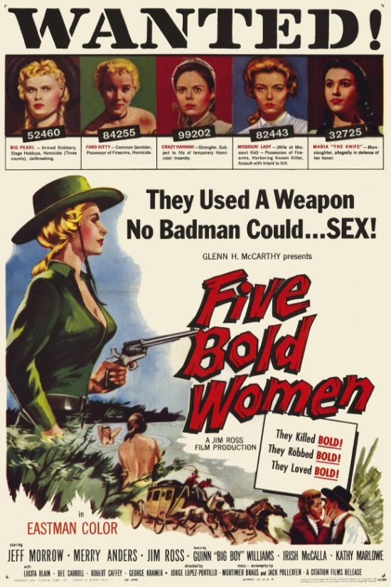 Five Bold Women Movie Poster Print showcasing powerful women.