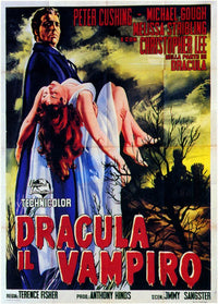 Horror of Dracula Movie Poster Print featuring classic horror imagery.