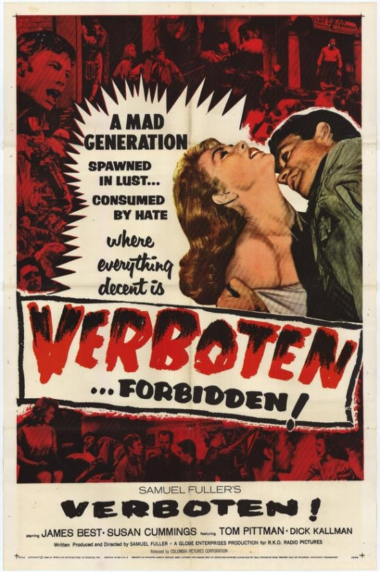 Verboten Movie Poster Print showcasing cinematic art