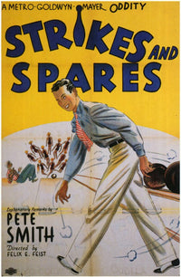 Strikes and Spares Movie Poster Print showcasing bowling excitement.