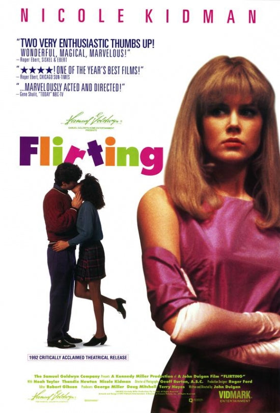 Flirting Movie Poster Print showcasing vibrant colors and classic film aesthetics.