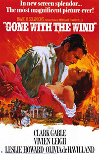 Gone with the Wind Movie Poster Print featuring iconic imagery from the classic film.