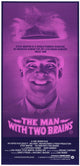 The Man with Two Brains Movie Poster Print featuring classic comedy design.