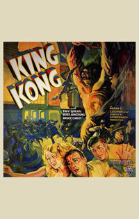 King Kong movie poster print showcasing the iconic giant gorilla.