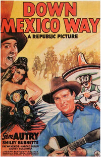 Down Mexico Way Movie Poster Print showcasing vibrant colors and classic cinema design.