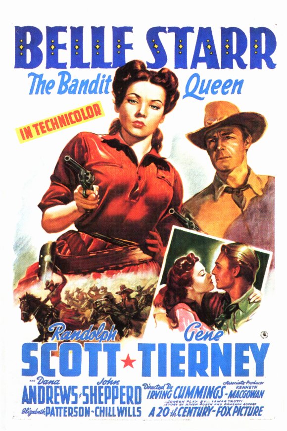 Belle Starr Movie Poster Print showcasing the legendary outlaw.