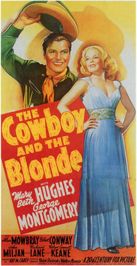 The Cowboy and the Blonde Movie Poster Print showcasing classic cinema charm.