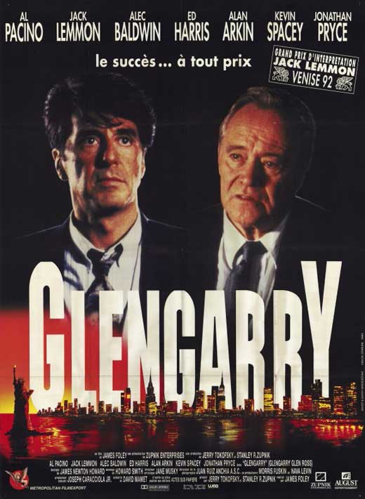 Glengarry Glen Ross Movie Poster Print showcasing intense cinematic themes.