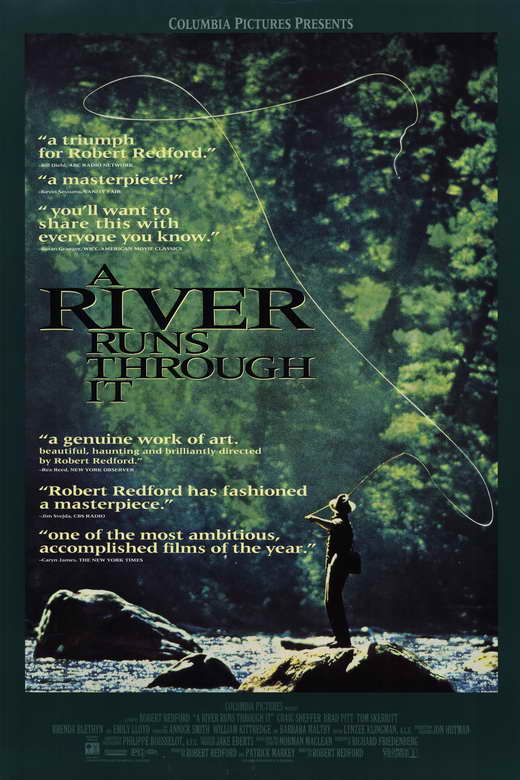 A River Runs Through It Movie Poster Print featuring scenic landscapes.
