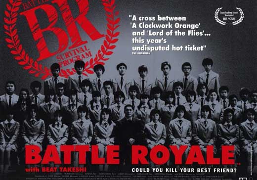 Battle Royale Movie Poster Print showcasing intense action and dramatic design.